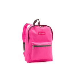 30 Pieces Everest Basic Color Block Backpack In Candy Pink - Backpacks 15" or Less