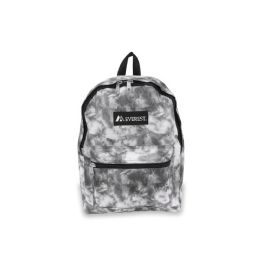 30 Pieces Basic Pattern Backpack In Black Tie Dye Print - Backpacks 15" or Less