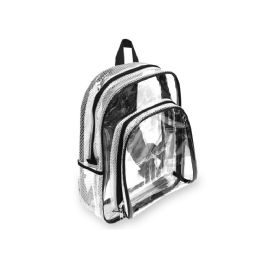 20 Pieces Clear Vinyl With Mesh Pockets Backpack - Backpacks 18" or Larger