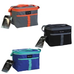 24 pieces Cooler 6can Insulated 3assorted Black, Charcoal, Royal Blue - Store