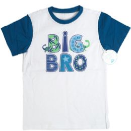 24 Pieces T-Shirt Boy Toddler 4-6 Big Bro - Boys T Shirts