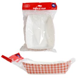 12 pieces Snack Trays 4ct 9.6x6.2in Large Home Select - Serving Trays