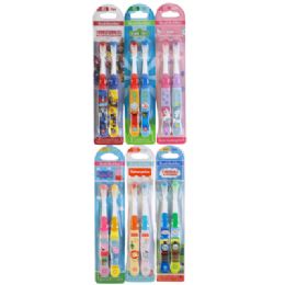 72 pieces Toothbrush Kids 2pk Licensed 72pc Pdq Display 6assorted - Toothbrushes and Toothpaste
