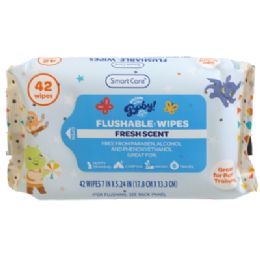 12 pieces Wipes Flushable 42ct Fresh Scent Universal Baby - Personal Care Items