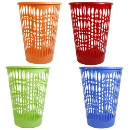 12 pieces Laundry Basket Panama Round No Lid 4 Colors Poly Bag Of 12 - Bagged - Laundry  Supplies