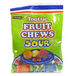 24 pieces Tootsie Sour Fruit Chews 3.49 Oz Peg Bag - Food & Beverage