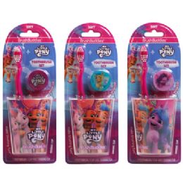 24 pieces Toothbrush Gift Set My Little Pony Toothbrush, Cup & Cap Assorted Color - Toothbrushes and Toothpaste