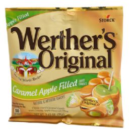 12 Wholesale Werthers Caramel Apple Filled 2.65 Oz Peg Bag