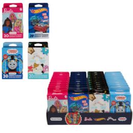 40 pieces Bandages Kids Licensed 20ct 40pc Pdq Display - 4 Assorted Barbie/squishmallows/hot Wheels/thomas - First Aid and Bandages