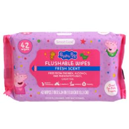 12 pieces Wipes Flushable 42ct Fresh Scent Peppa Pig - Personal Care Items