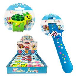 24 Wholesale Sealife Slap Bracelet