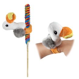 24 pieces Plush Seagull Slap Bracelet W/rainbow Twister Pop - 2 Asst. Styles - Plush Toys