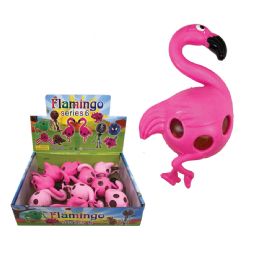 12 pieces Squeeze Flamingo W/ Gel Beads - Slime & Squishees