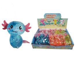 12 pieces 4 inch Stretch Squeeze AxolotL-Asst. Colors - Slime & Squishees