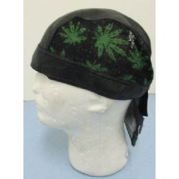 72 Pieces LeatheR-Like Skull CaP-Marijuana - Bandanas