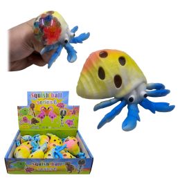 12 pieces 4 inch Squeeze Hermit Crab W/gel Beads - Slime & Squishees
