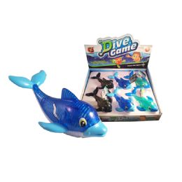 12 pieces 6 inch Dive Dolphin W/light - Goggles & Pool Toys