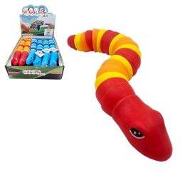 12 pieces 8" Rainbow Jiggle Wiggle Slug - Animal & Reptiles