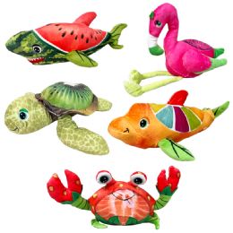 24 pieces Fruit Scented Sealife Plush - 5 Asst. Styles - Plush Toys
