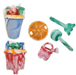 24 pieces 5 Pc Round/square Sand Castle Mold Bucket Set - Beach Toys