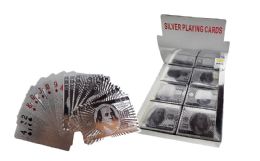 12 Wholesale $100 Bill Silver Playing Cards
