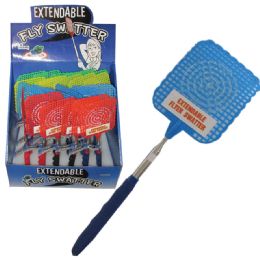 24 pieces Extendable Fly Swatter (asst. Colors) - Pest Control