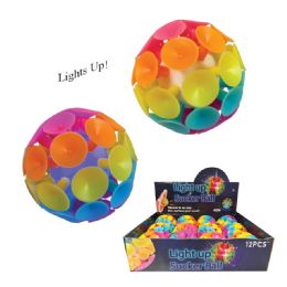 12 Wholesale 3 inch Suction Cup Ball W/lights