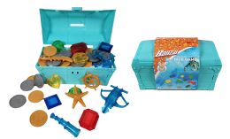 12 pieces 7 inch Pirate Treasure Chest Dive Game (44 Pcs) - Goggles & Pool Toys