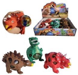12 pieces Squeeze Dinosaur W/ Gel Beads - Slime & Squishees