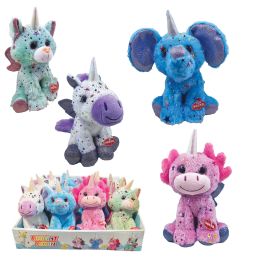 12 Wholesale 8 inch Bright Horns Plush - 4 Asst. Styles