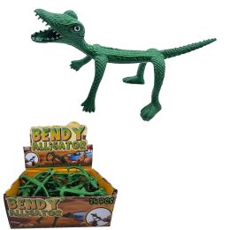 24 Wholesale 6 inch Bendy Alligator