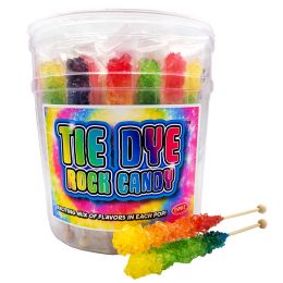 36 Wholesale Tie Dye Rock Candy