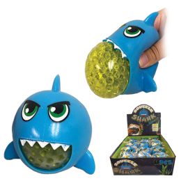 12 pieces 3.5 inch Squeeze Shark W/gel Beads - Slime & Squishees