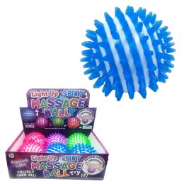 12 Wholesale Light Up Spike Ball - Asst. Colors
