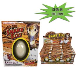 12 pieces Glow In The Dark Snake Fossil Egg - Glow in the Dark
