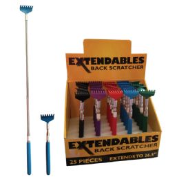 25 pieces Jumbo Metal Extendable Back Scratcher (asst. Colors) - Back Scratchers and Massagers