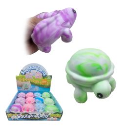 12 pieces 4.5 inch Squeeze Tie Dye Turtle - 4 Asst. Colors - Slime & Squishees