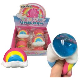 12 pieces Peek A Boo Squeeze Rainbow Unicorn - Slime & Squishees