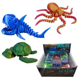 12 pieces 3d Printed Sealife Fidget - 3 Asst. Styles - Fidget Spinners