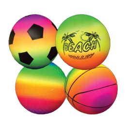 24 Wholesale 9 inch Neon Sport Inflatable Balls