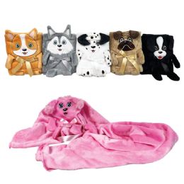24 pieces 50 inch x31 inch Dog Blanket - 6 Asst. Styles - Pet Toys