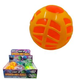 12 Wholesale Light Up Spider Net Ball - Asst. Colors