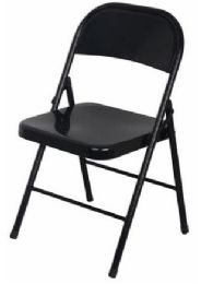 6 Pieces Metal Folding Chair In Black - Chairs