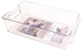 12 Pieces Clear Plastic Storage Bin Large - Organizer