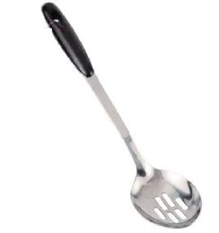 24 of Stainless Steel SLOTTED SPOON