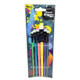 24 pieces 6 Piece Angular Head Art Brush Set - Paint, Brushes & Finger Paint