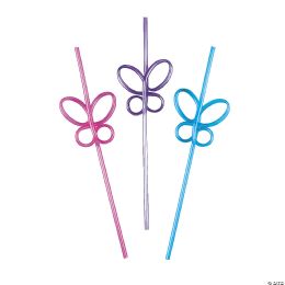 288 Pieces Butterfly Straws - Straws and Stirrers