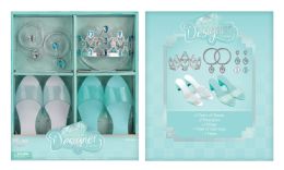 12 pieces 2 Pair Shoes & Tiara - Desginer CollectioN- Teal/ Blue - Girls Toy Sets