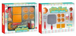 12 pieces Flip&sizzle Pancakes And Waffales Play Set - Girls Toy Sets