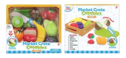 18 pieces 17 Pcs Cutting FruiT- Crate - Girls Toy Sets